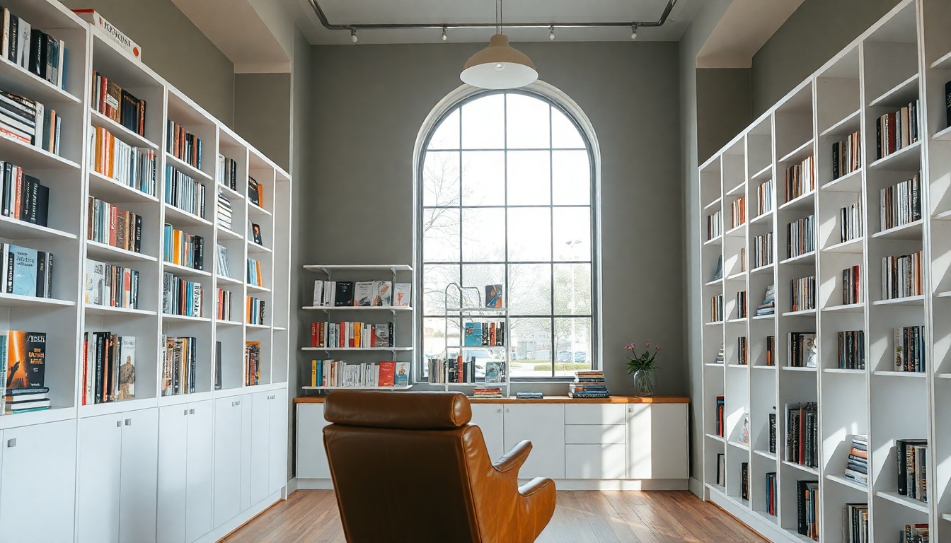 Heller Innenraum der Bücherwelt Berlin Buchhandlung